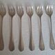 6 silver-plated oyster forks by Alfénide