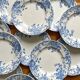 12 small flat plates "Campanule" Saint Amand and Hamage