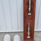 Teak and opaline wall lamp, Goffredo Reggiani, Italy, vintage 1960