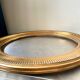 Large antique oval frame gilded wood 46  cm x 40 cm