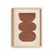 Duo of terracotta abstract paintings on paper signed Eawy.