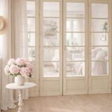 set of four large glass partition doors