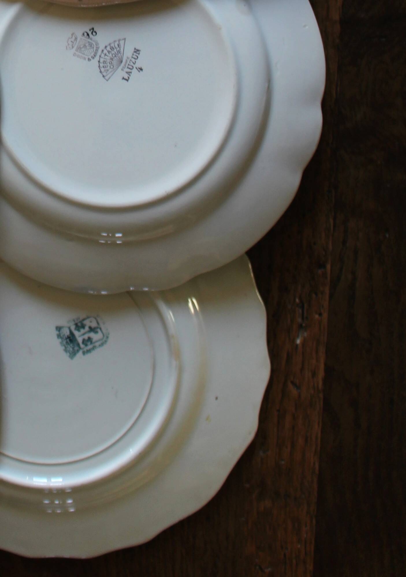 6 small paired plates Badonviller Saint Amand Luzin Digoin Sarreguemines