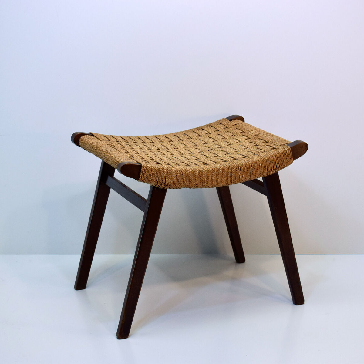 Gispen's Ottoman vintage braided rope stool