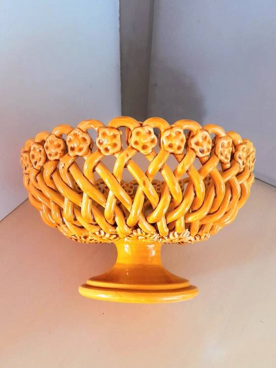 Woven basket on stand, Maison Pichon Uzès