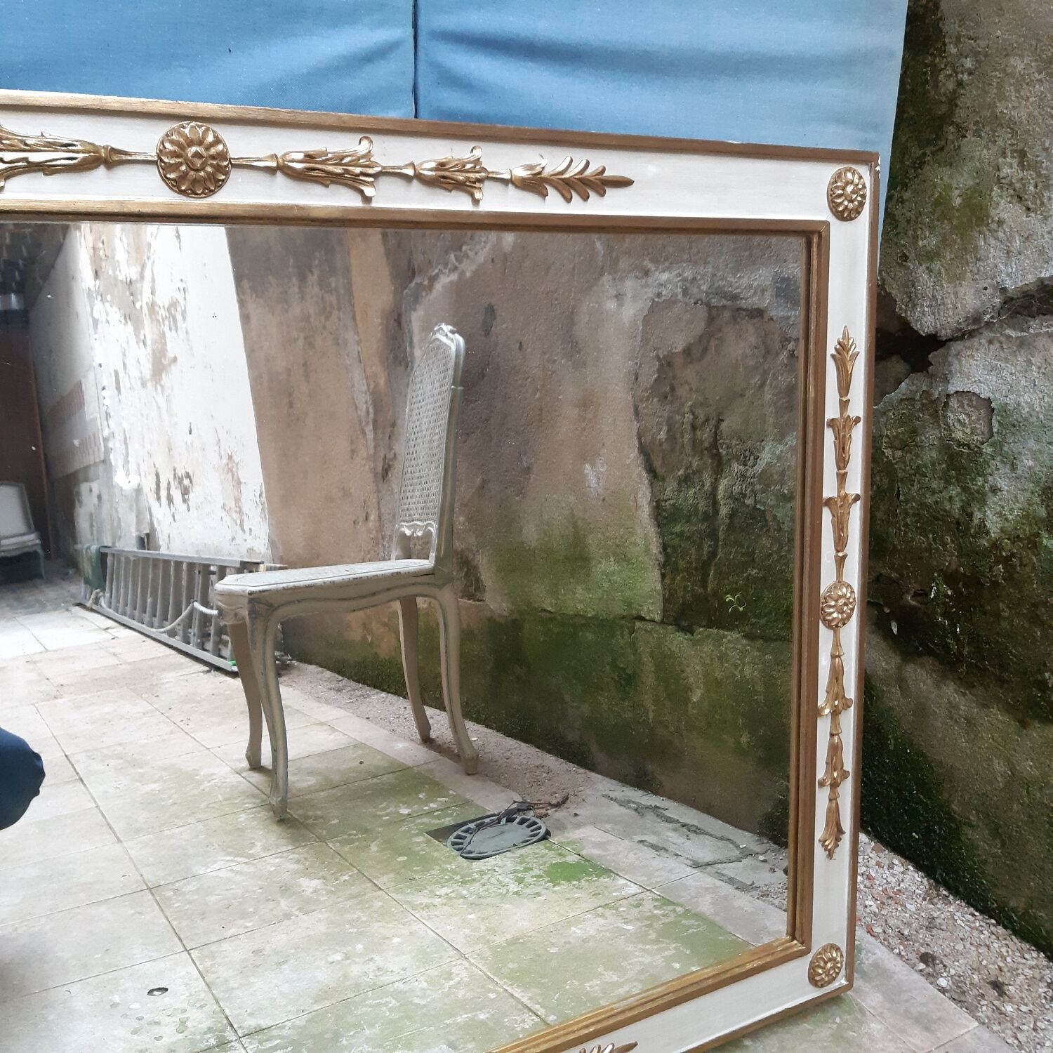 Gold and white empire mirror 130X89