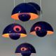 5 Blue Flower Pots by Verner Panton produced by Louis Poulsen
