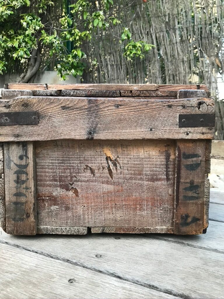 Wooden and metal military case, circa 1960