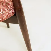 Dining chair set of 8 red crab