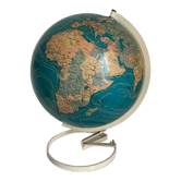Vintage globe 1979 terrestrial Taride twisted metal 35 cm