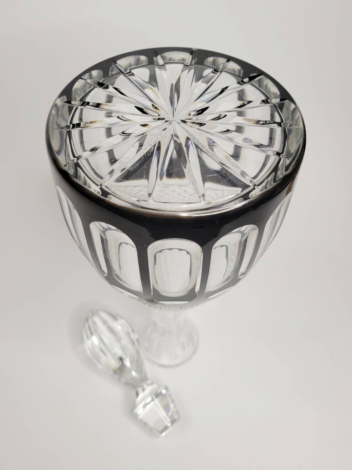 Service "Pénombre" in black and clear crystal – Crystal of Paris