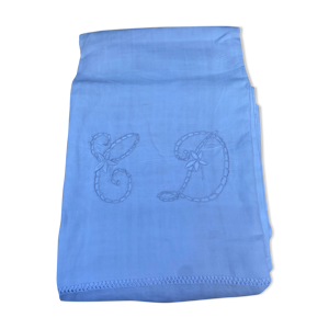 Drap de lin monogramme CD