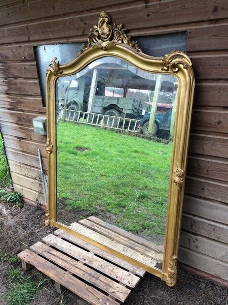 Large golden mirror late 19th
