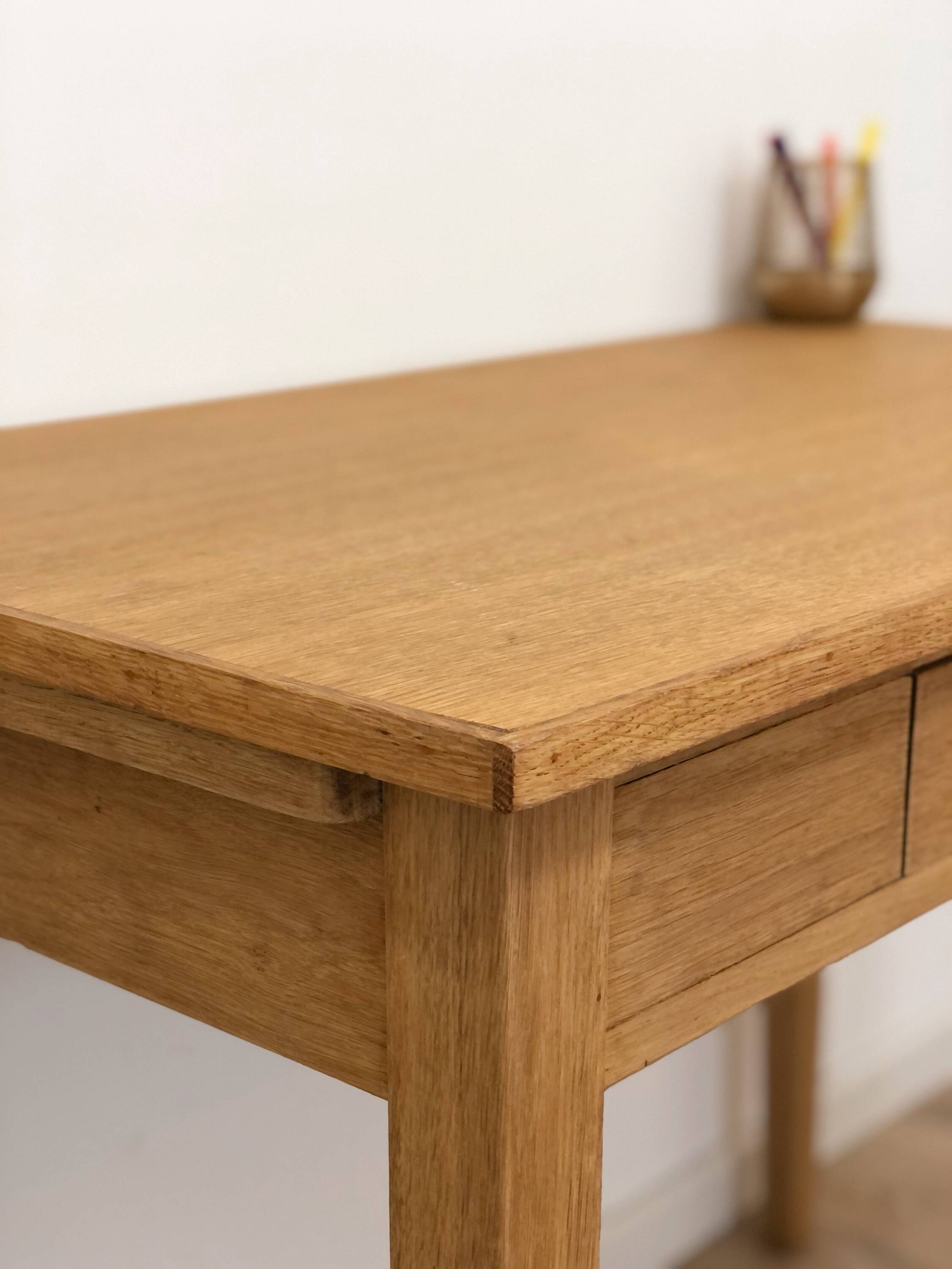 Vintage desk, in solid oak