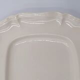 Rectangular dish with edged edge in Sarreguemines earthenware model Ivory