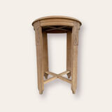 Art Deco pedestal table in solid oak, circa 1940