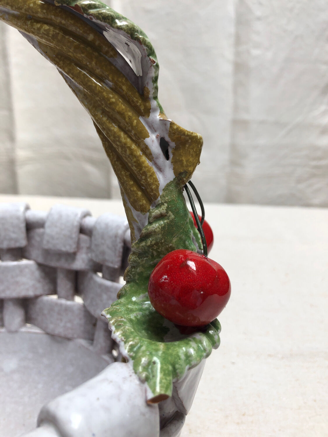 Cherry earthenware basket