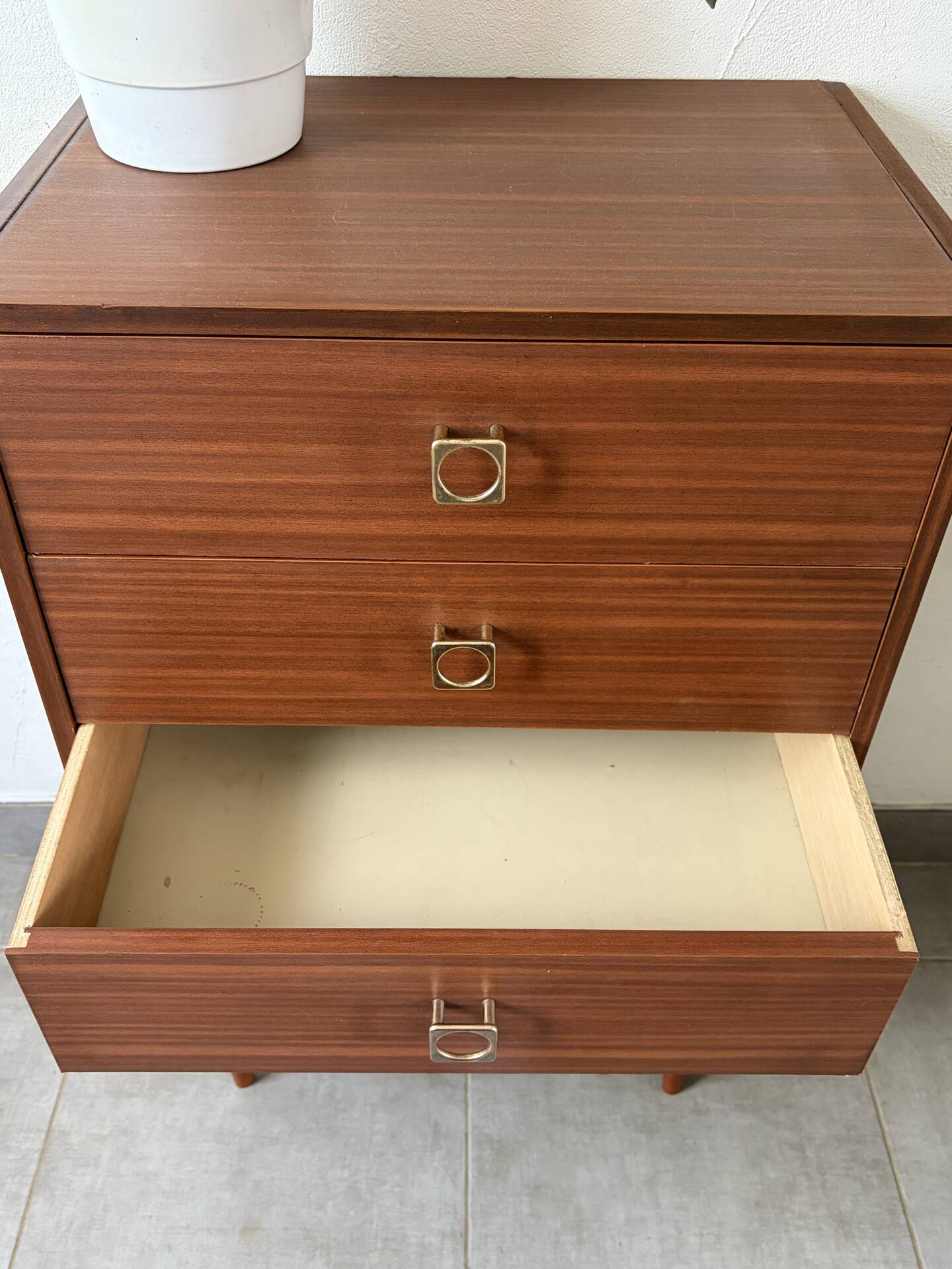Vintage chest of drawers from the 1960s.