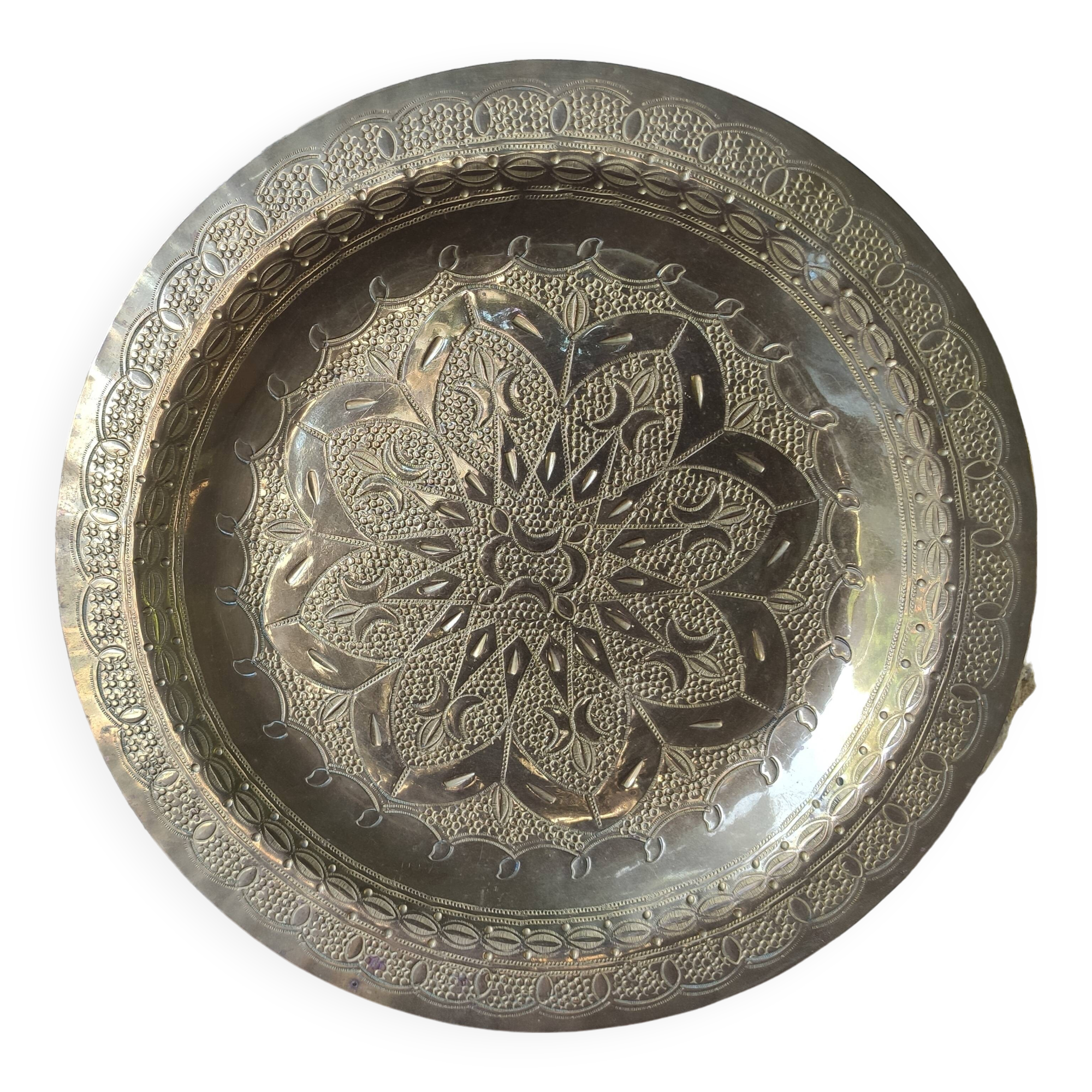 Old Moroccan brass tray