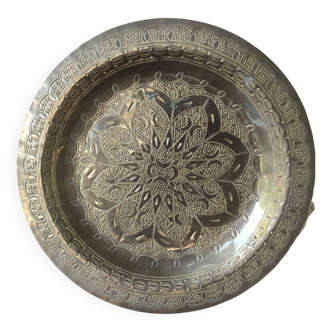 Ancienne plateau marocain en laiton
