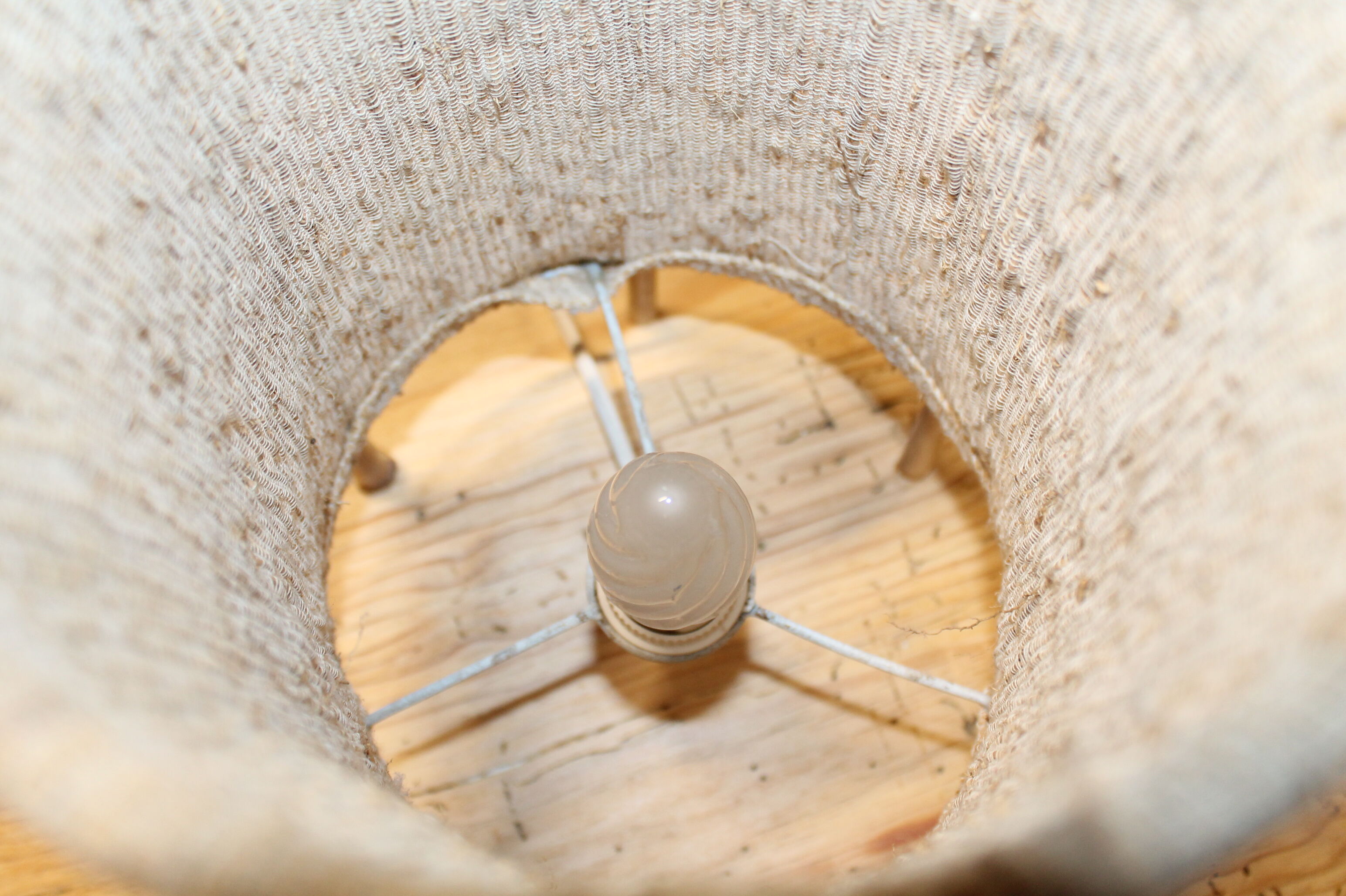 Bamboo and canvas lamp