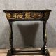Lacquered work table, blackened wood decorated with Chinese scenes, Napoleon III period circa 1850