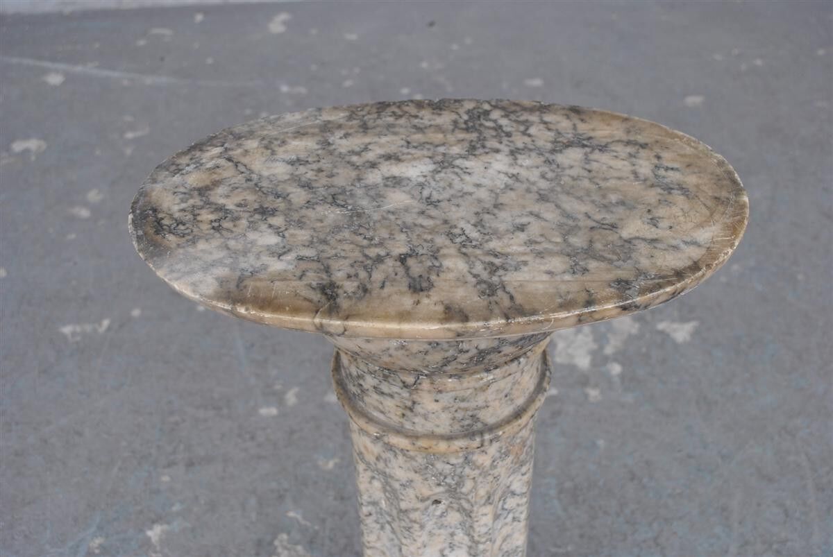 Fluted marble time column XIX