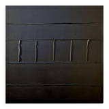 Minimalist monochrome abstract painting in black