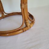 Tabouret rond en rotin