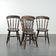 Set of 4 antique English wooden Windsor pub/bistro chairs from 19th century