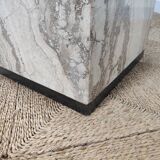 Marble and glass dining table, 80s
