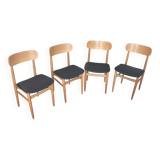 Set of 4 Italian chairs Gessef Consorzio Sedie Friuli 1970