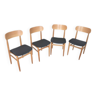 Set de 4 chaises italiennes Gessef Consorzio Sedie Friuli 1970