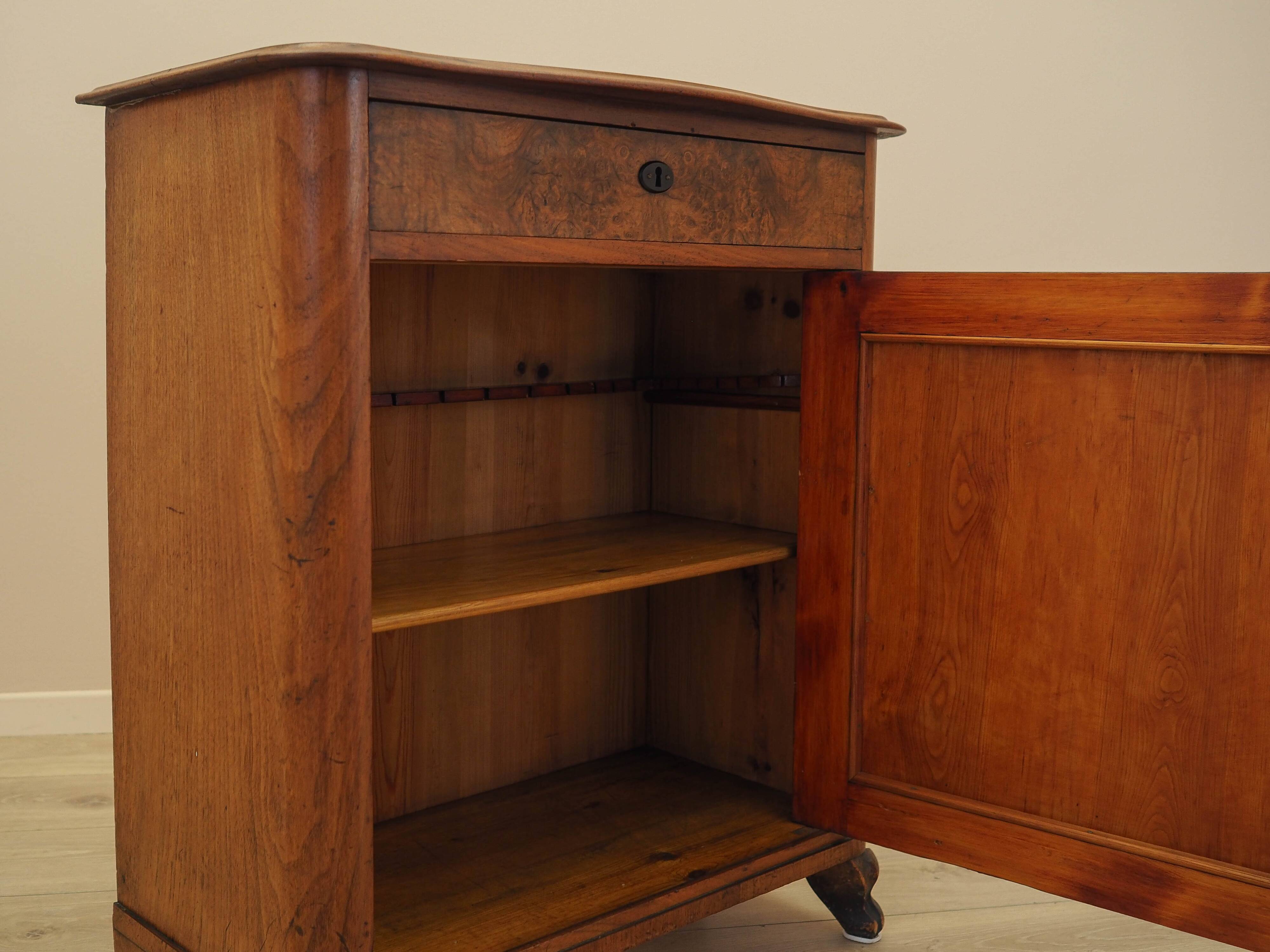 Burr wood cabinet, solid wood, Danish design, 1960s