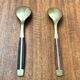 Mid-century brass and teak spoons, 1960s, set of 2