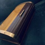 Cigar box 1960 17cm wooden sliding shutter jewelry cigarettes old vintage