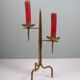 Grand vintage brutalist chandelier, Venetian style, sculptural metal.