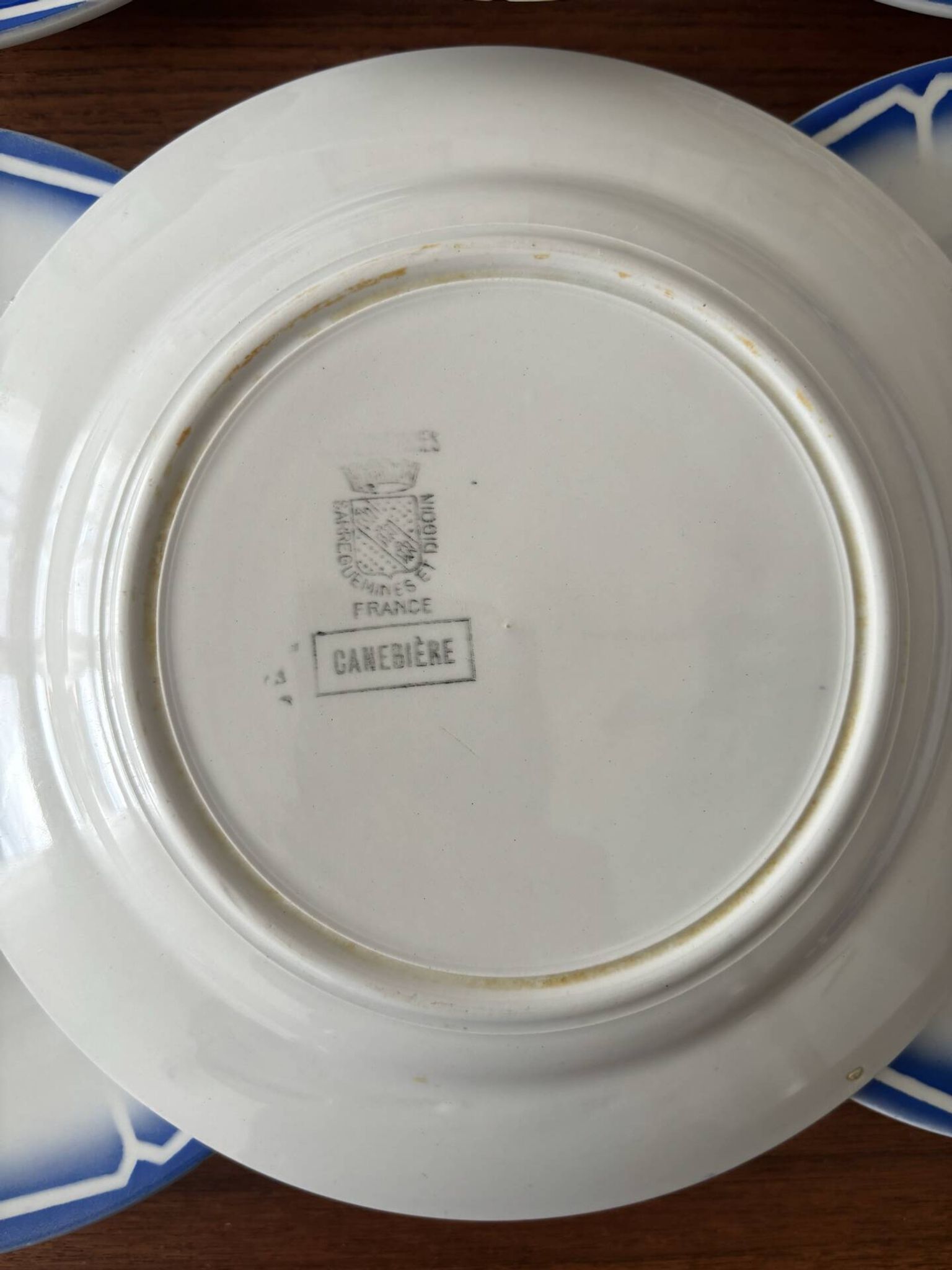 Lot d’assiettes à dessert Digoin Sarreguemines canebiere • Vaisselle v