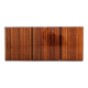 Enfilade en palissandre monumental en bois zèbre laqué de style mid-century.