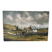 Paysage à l’huile signé Marcel Ayral