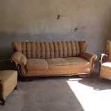3-seater sofa set and two Scandinavian style armchairs from the 50s.