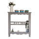 Grey solid wood wall shelf