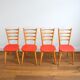 Suite de 4 chaises vintage 1960s