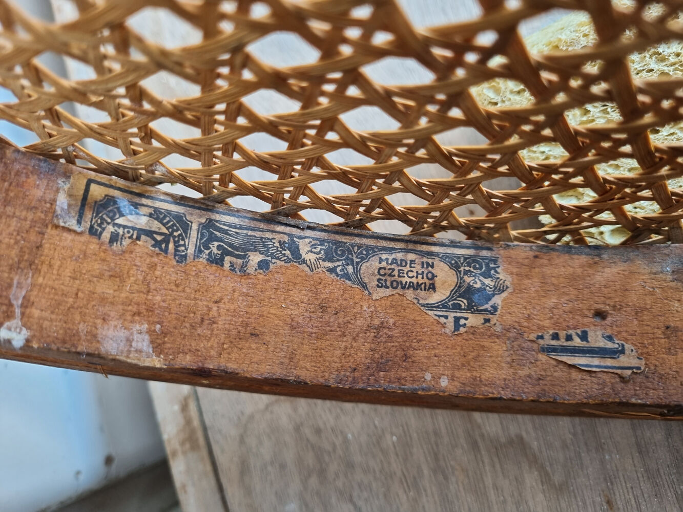 Pair of canned bistro chairs, J. Kohn early twentieth century.