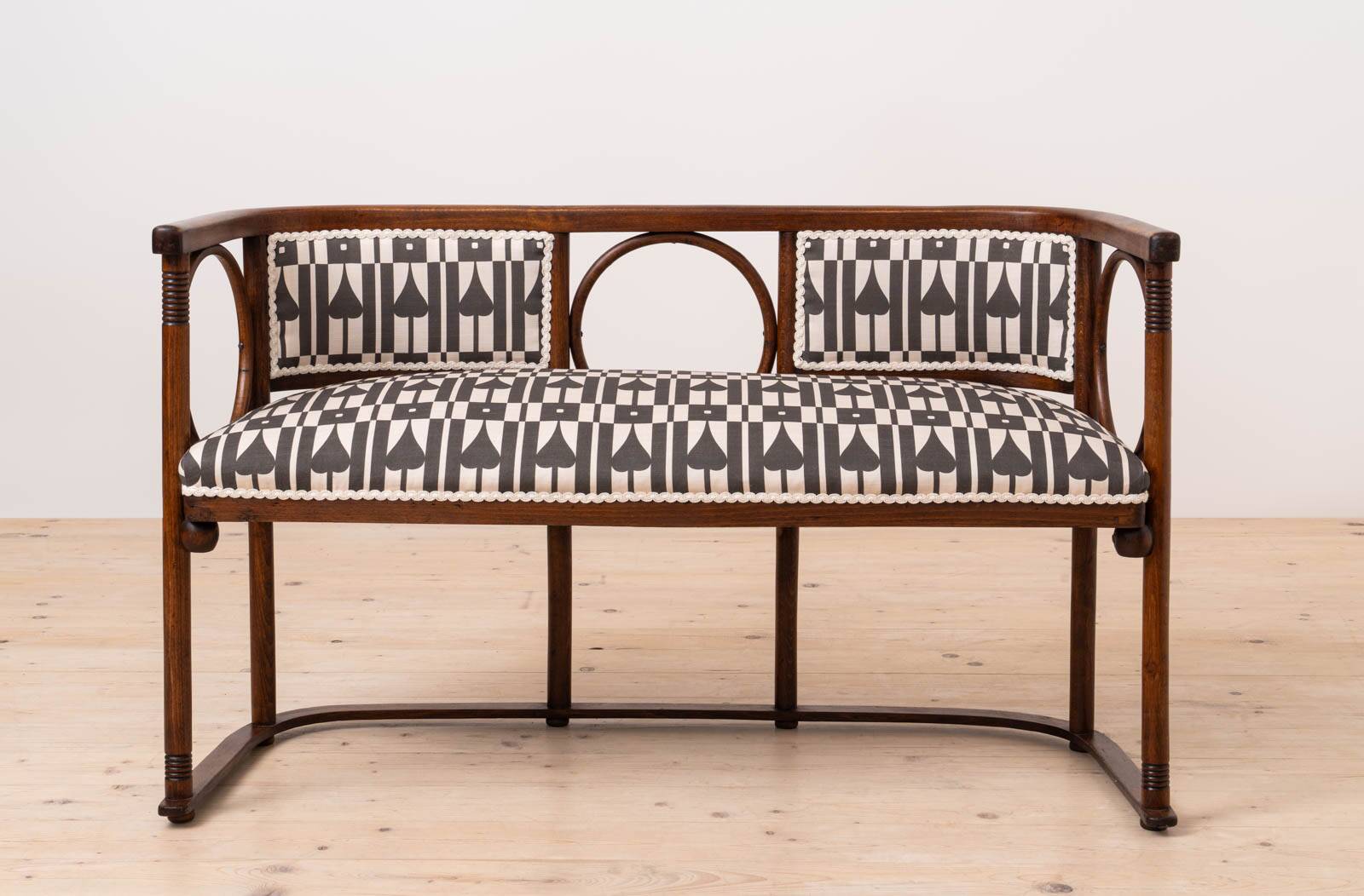Josef Hoffmann Attributed Vienna Secession Bentwood Bench or Settee, Thonet