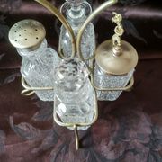 Former table servant, 4 bottles for mustard vinegar oil and salt, oil and vinegar maker