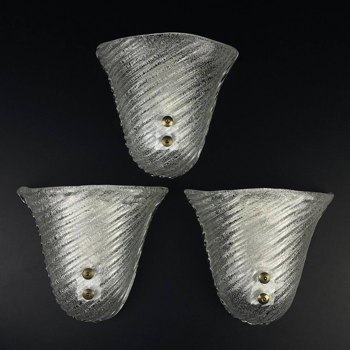 Original Murano wall lamps, Italy, 1970s