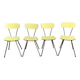 Yellow Formica chairs with compass legs, 1950s