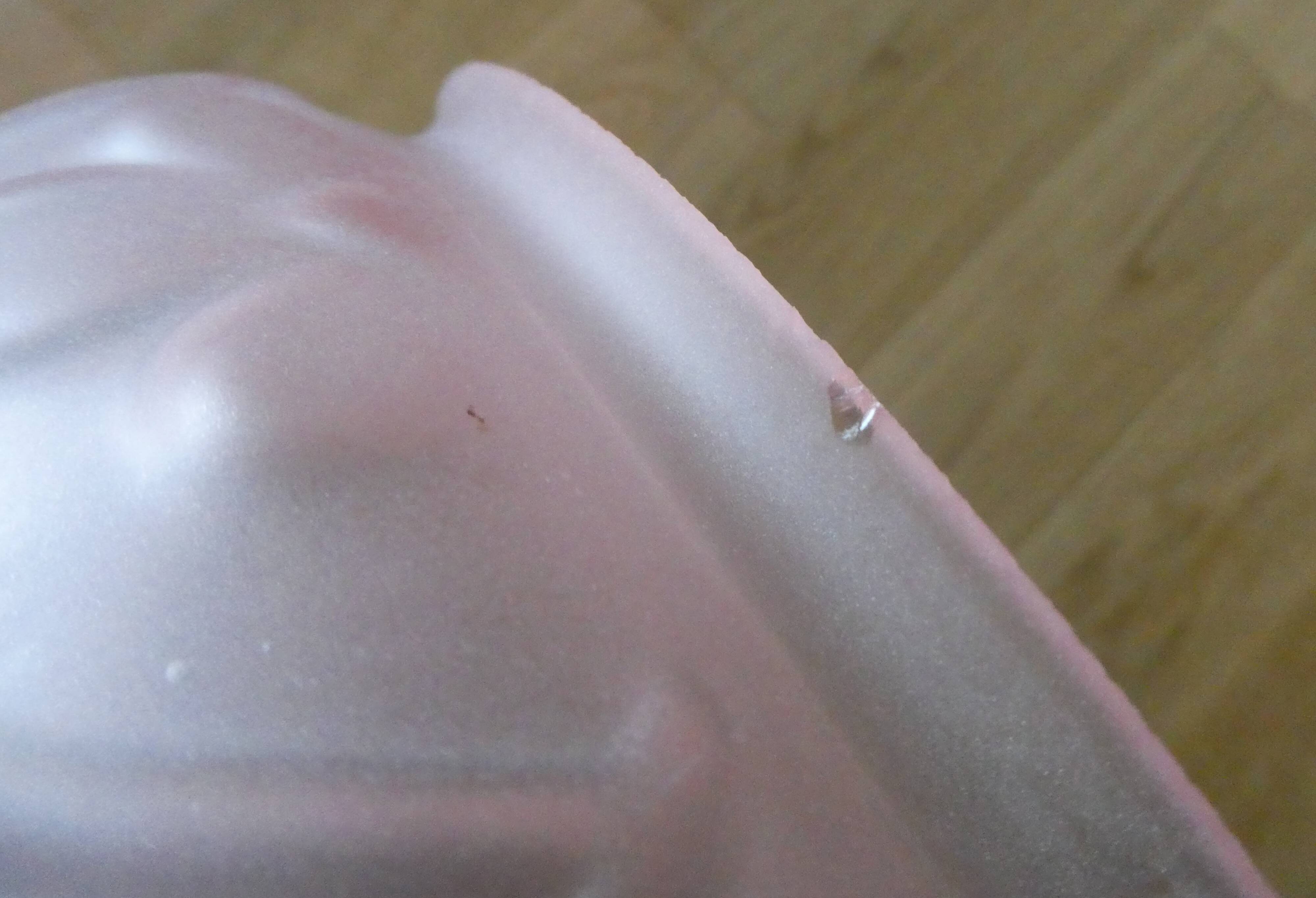 Art Deco pendant lamp in pink frosted glass