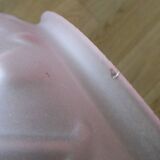 Art Deco pendant lamp in pink frosted glass